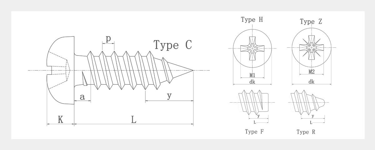 Pan Sheet Metal Screw-AYA Fasteners-2D Pan Sheet Metal Screw-AYA Fasteners-2D